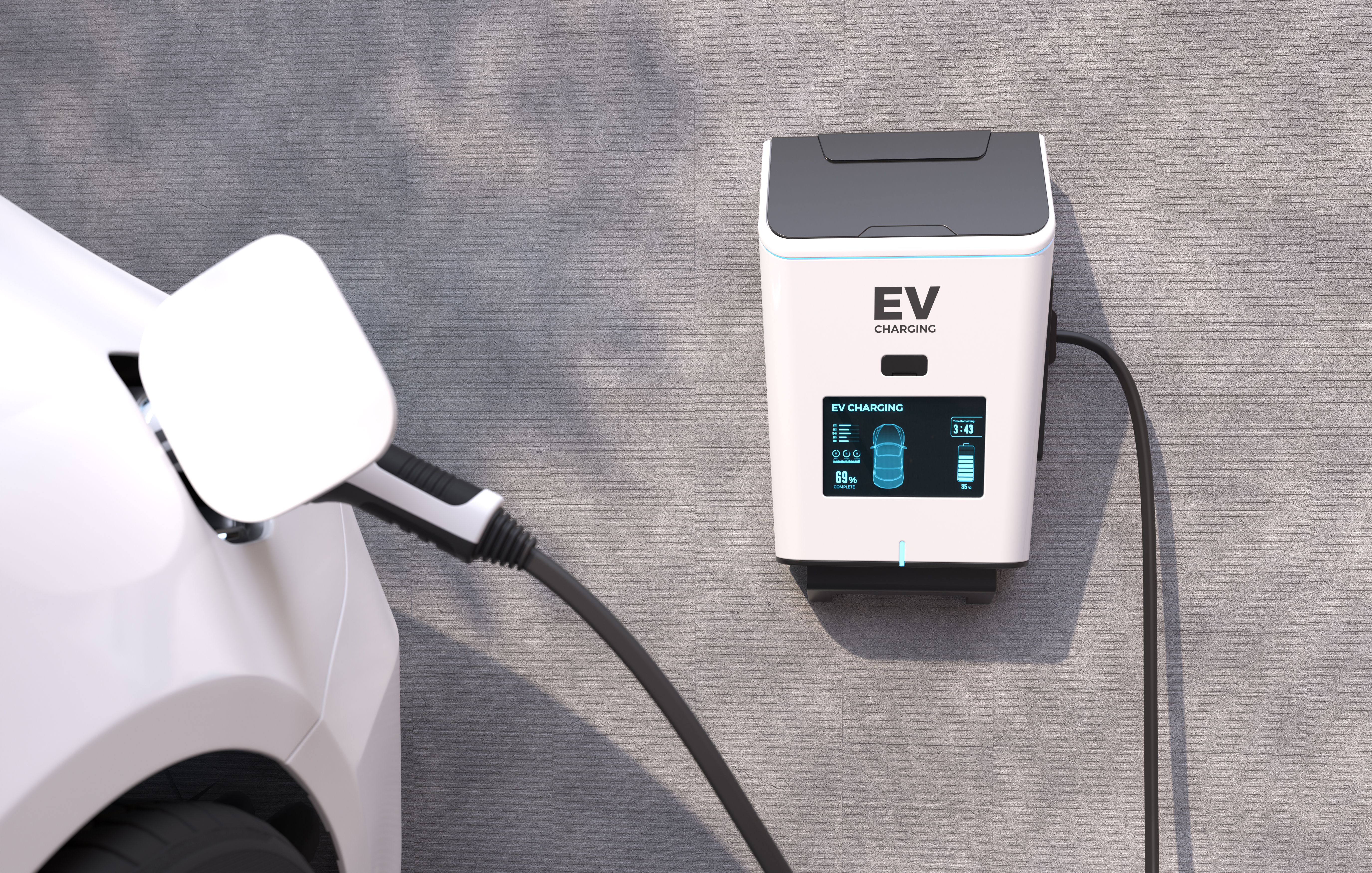 Recharge sur borne en environnement professionnel